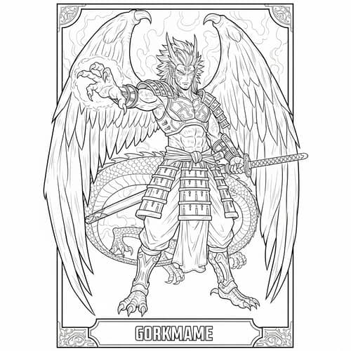 Dragon Man: Stunning Manga-Style Illustration
