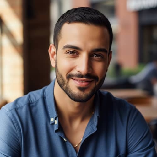 Handsome 25-Year-Old Middle-Eastern Man Portrait