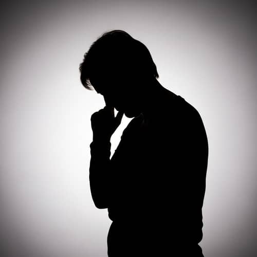 Melancholic Middle-Aged Silhouette - Universal Human Emotions