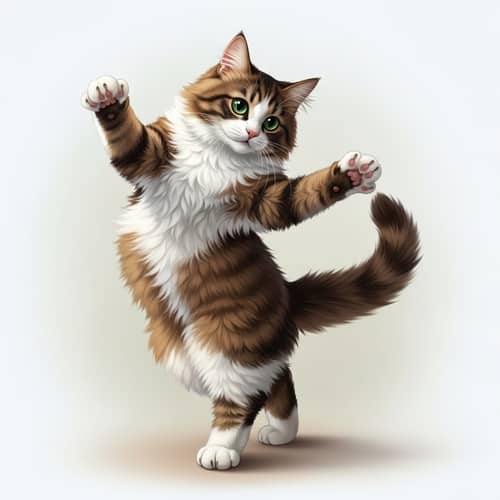 Graceful and Joyful Cat Dancing | Cute Ballet Move