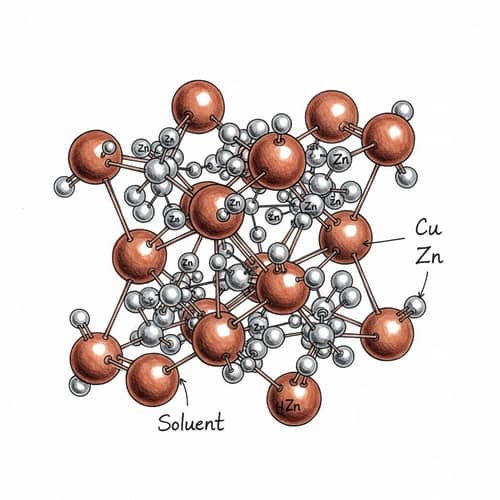 Copper-Zinc Alloy Structure Diagram