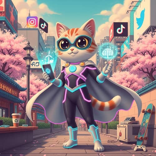 Cat Superhero Ghibli Meme Token for Millenials