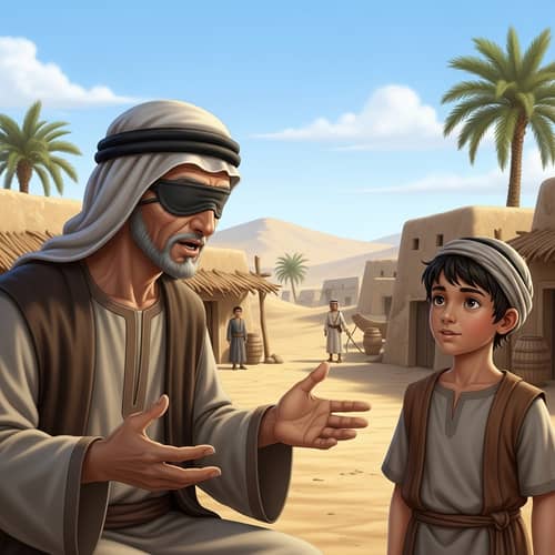 Pre-Islamic Arabian Era Encounter: Blind Man & Young Boy