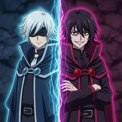 Animated Body Switch: Silver-haired & Dark-haired Sorcerers