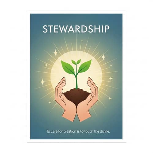 Stewardship Symbol Poster | Spiritual Element Design