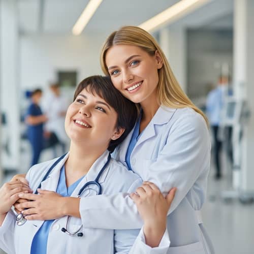 Inclusive Female Doctor Duo | Bond of Friendship in Healthcare