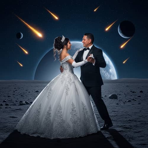Cosmic Quinceañera Waltz on the Moon