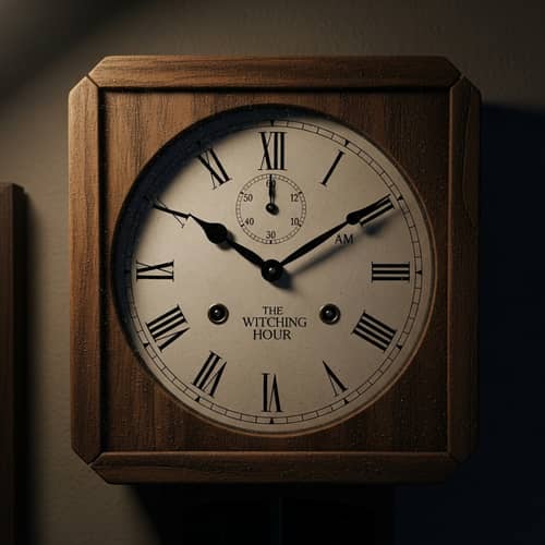 Eerie Vintage Clock - The Witching Hour Timepiece