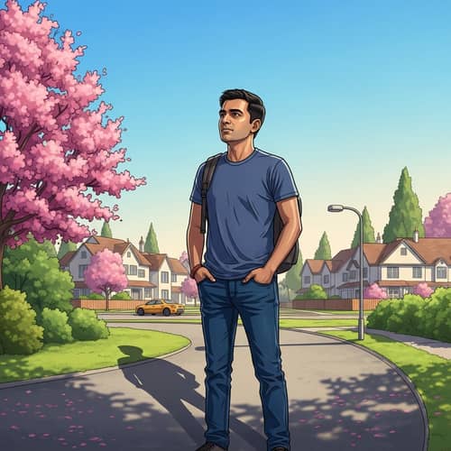 South Asian Adult Male in Casual Attire | Urban Setting