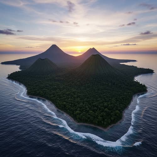 Ultimate Papua New Guinea Island View - Serene Sunset Scene