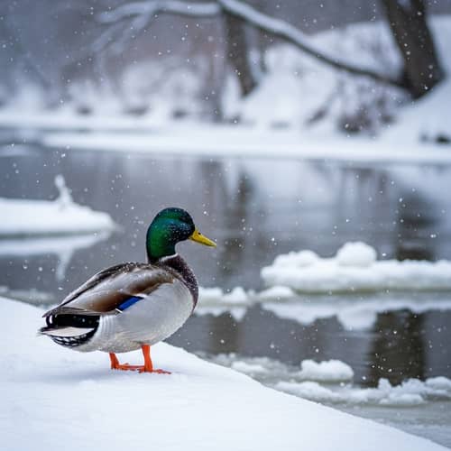 Winter Duck - Beautiful Scenery