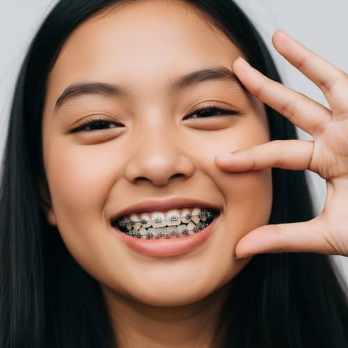 Confident Asian Teen in Vibrant Close-Up Portrait