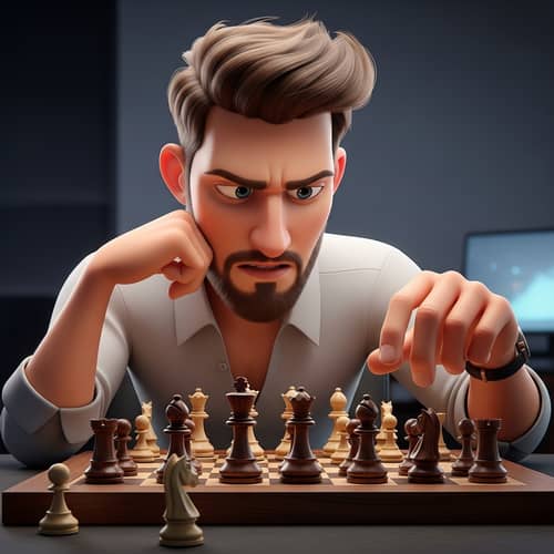 3D Animated Chess Player Avatar | Young Entrepreneur Passionate About Chess