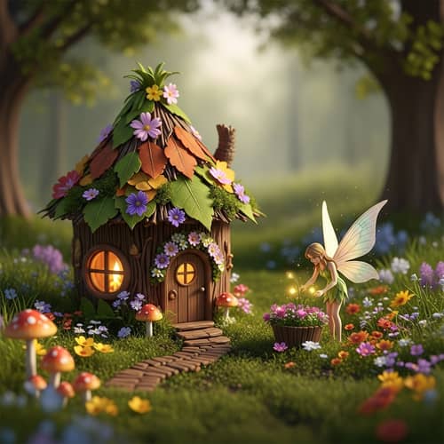 Enchanting Fairy House in Tiny Forest Clearing | Magical Charm
