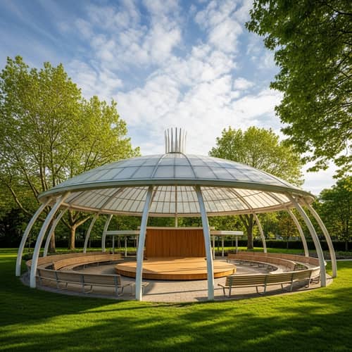 Architectural Circular Music Pavilion Design