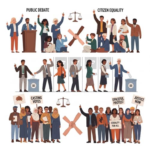 Citizen Equality Illustration | Diverse Ethnicities & Gender Equality