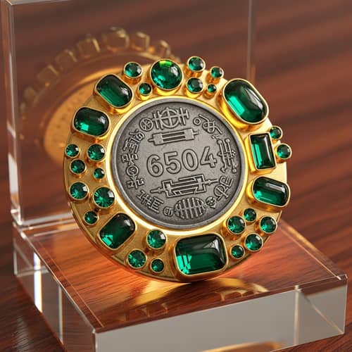 Ancient Telephone Token from 6504 - Gold & Emerald Adornments