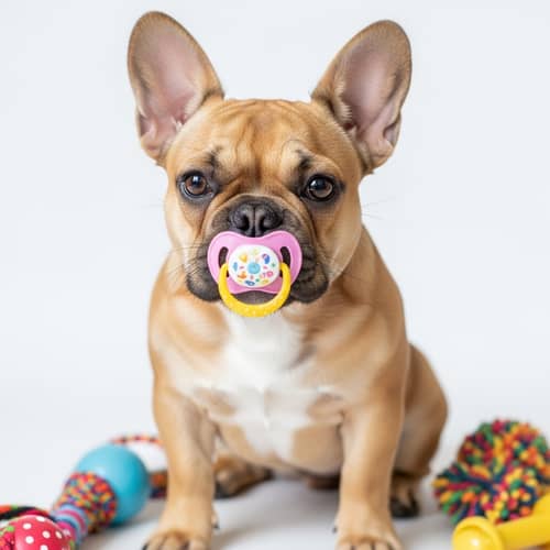 Adorable French Bulldog with Pacifier | Playful and Cute Pup