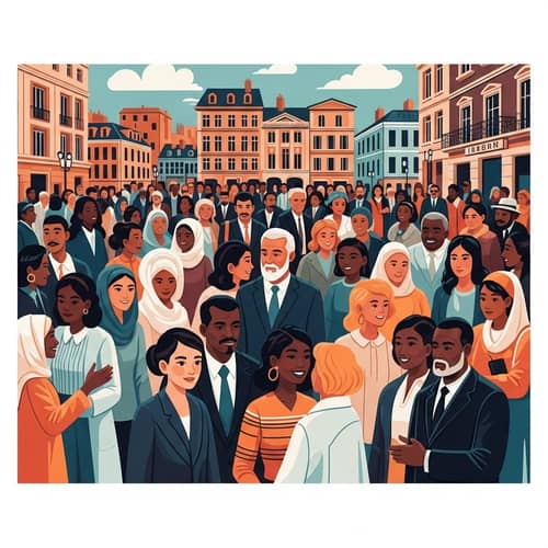 Celebrating Cultural Diversity and Inclusive Atmosphere in Thriving City Square