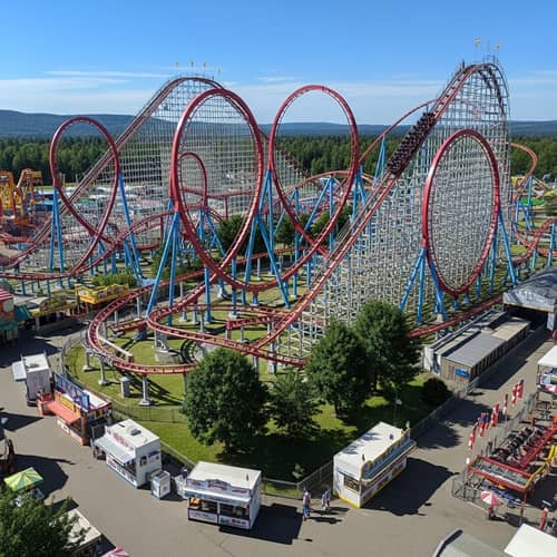 Exciting Roller Coaster Layout | Thrilling Amusement Park Fun