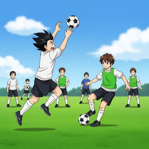 Dynamic Soccer Practice Session with Skilled Players