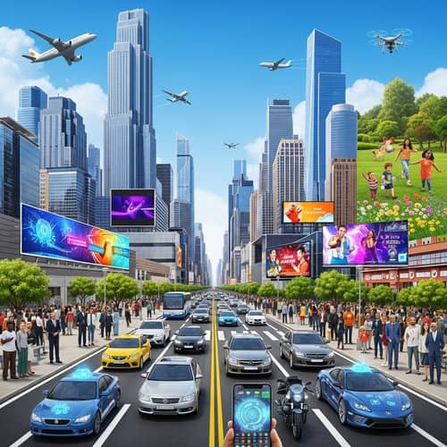 Modern World Skyscrapers | Urban Life, Technology & Nature Balance
