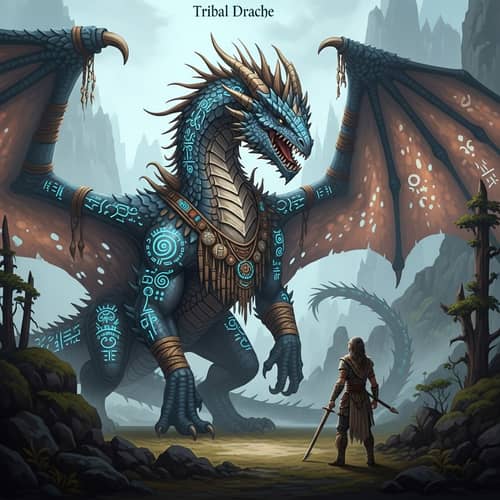 Tribal Drache: A Colossal Dragon of Ancient Power