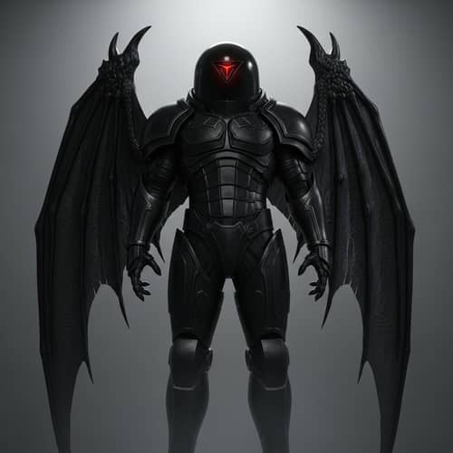 Darth Vader with Dragon Wings: Intimidating Battle Stance | 8k Resolution