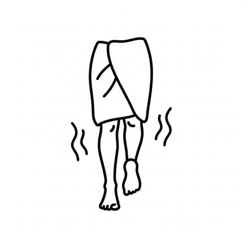 Sauna Legs Towel Icon - Relaxing and Soothing Design