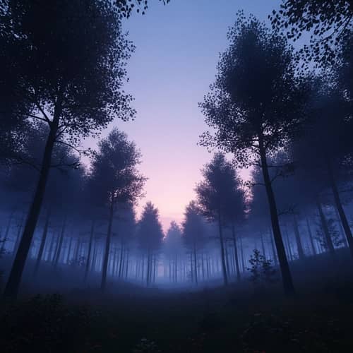 Mystical Forest at Dusk | Impressionist Style | Fantasy-Inspired