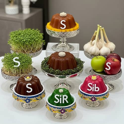 Beautiful and Festive Haft-Sin Spread for Persian New Year