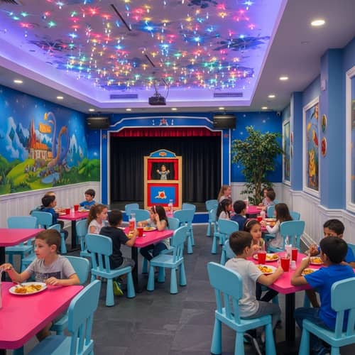 Cheerful Children's Restaurant with Playful Elements