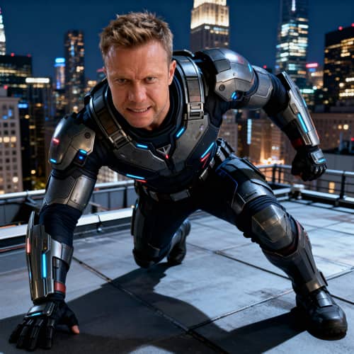 Dystopian Cyber Vigilante: Armored Tech Wear