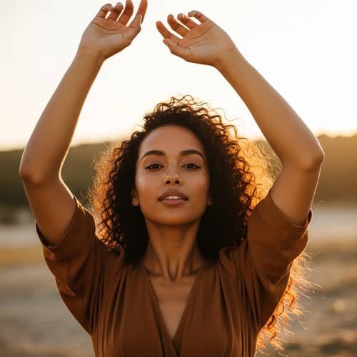 Brown-Skinned Girl Enhances Natural Beauty | Radiant Glow