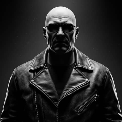 Intimidating Bully: Vintage Film Noir Style Photo
