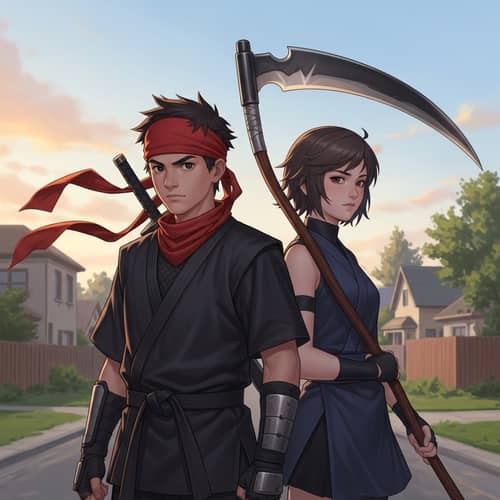 Randy Cunningham & Ruby Rose: Teen Martial Arts Duo in Action