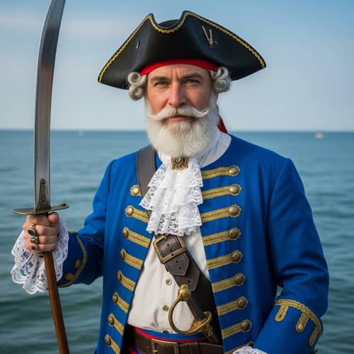 Royal Blue Pirate Adult Suit: Dangerous yet Sophisticated Look