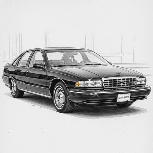 1996 Chevrolet Caprice Sketch - Classic Black & Chrome