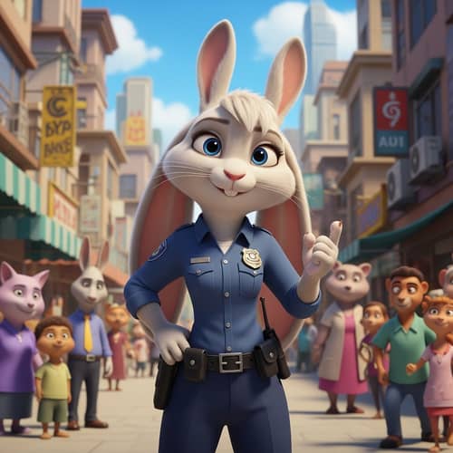 Zootopia Inspired Rabbit Officer | Energetic Judy Hopps
