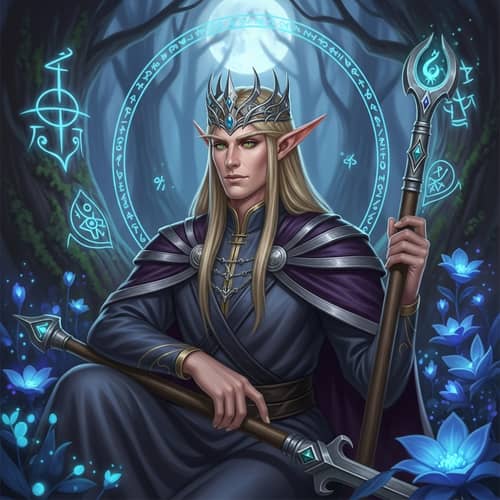 Elf King of Mystical Realms: Regal Majesty in Fantasy Setting