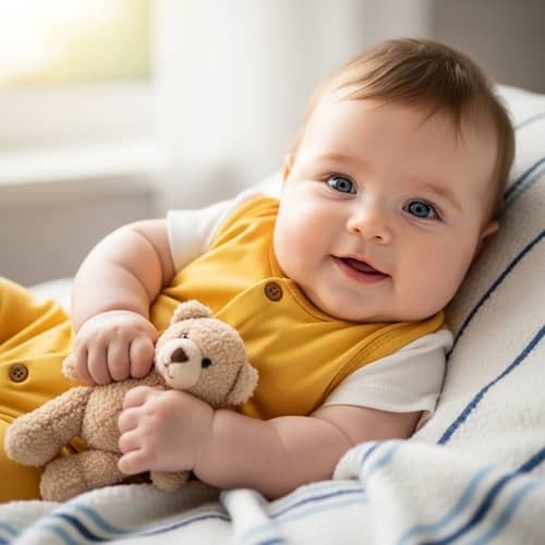 Chubby Baby in Yellow Jumpsuit | Sweet Baby Photography