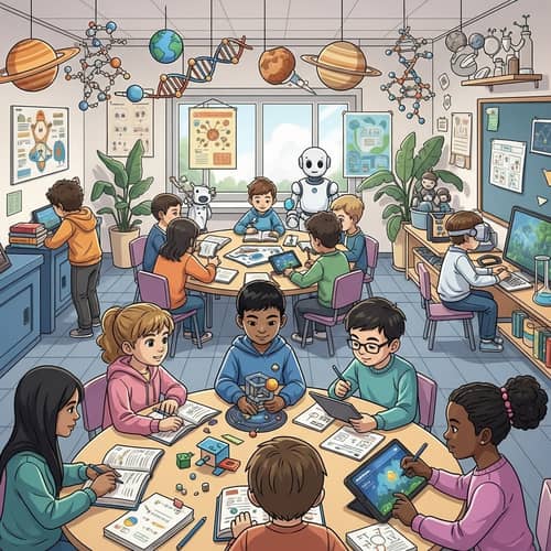 Colorful Student-Centered Learning Environment | Diverse Educational Activities