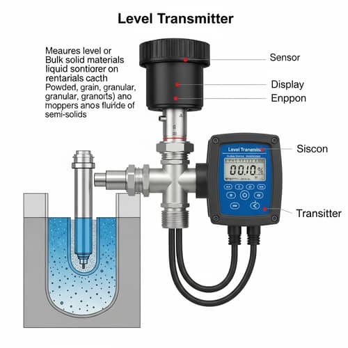Industrial Level Transmitter: Measurement Device Illustration
