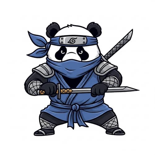 Ninja Panda Icon - Unique and Playful Warrior Panda Design