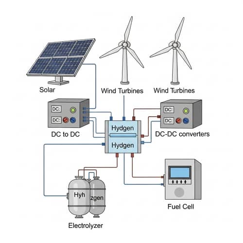 Clean Energy System: Solar Panel, Wind Turbines, DC Converters