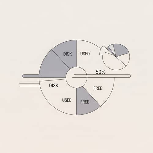 Minimalistic Disk Space Artwork: Clean & Geometrical Design