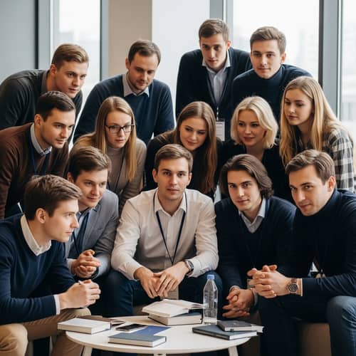 Russian Master's Students in Engaging Academic Discussions