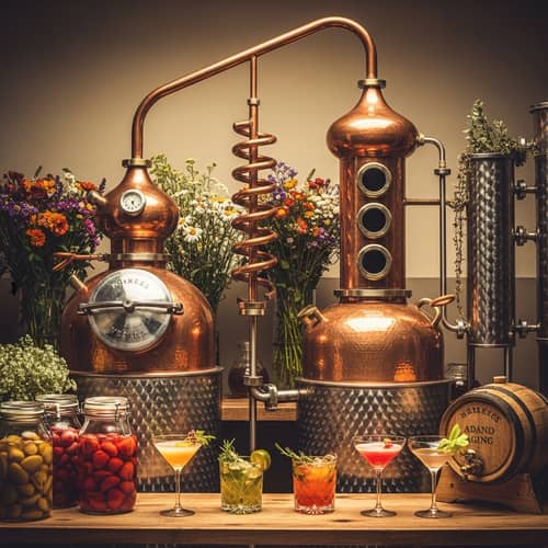 Spiral Beauty: Artisanal Distillation and Elegance in Vintage Style