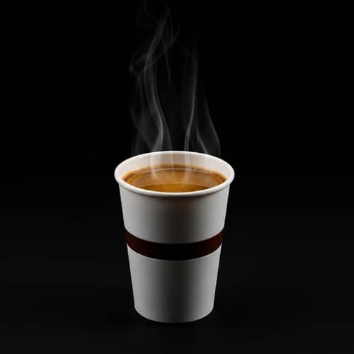 Bold Americano in Paper Cup - Minimalist Style