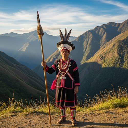 Igorot Tribe Man in Serene Nature Setting
